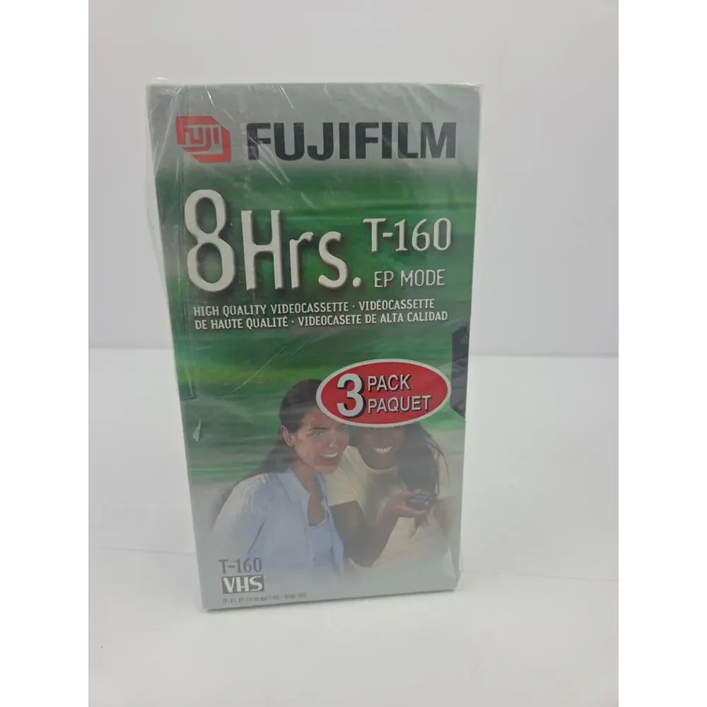 Fujifilm T-120 High Quality VHS Blank Video Tapes NEW Sealed Lot of 3 Pack